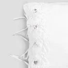 Linen Pillowcase with White Lace for Luxury Design Bed Made in Italy - Kiss Viadurini