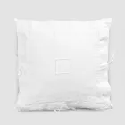 Square Pillowcase in White Heavy Linen and Laces Made in Italy - Matero Viadurini