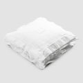 Square Pillowcase in Heavy White Linen and Laces Made in Italy - Matero