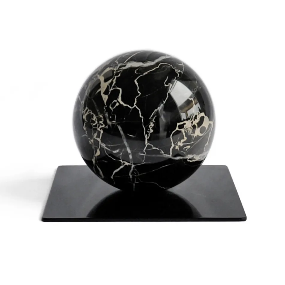 Metal Paperweight with Marble Sphere Made in Italy - Watari Viadurini