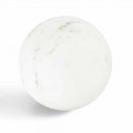 Modern Sphere Paperweight in Italian Satin White Marble, 2 Pieces - Sphere