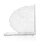 Bookends in Transparent Plexiglass Design with Map 2 Pieces - Aretone Viadurini