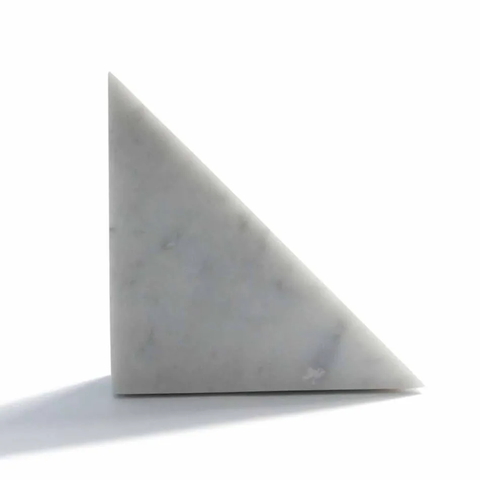 Modern White Carrara Marble Bookend Made in Italy - Tria Viadurini