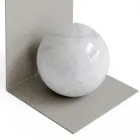 Metal Bookend with Marble Sphere Made in Italy - Akira Viadurini