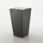 Outdoor Flower Pot Holder in Hand Woven Polyrattan - Experia Viadurini
