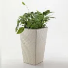 Outdoor Flower Pot Holder in Hand Woven Polyrattan - Experia Viadurini