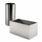 Round / Rectangular Design Garden Planter in Steel Made in Italy - Philly Viadurini