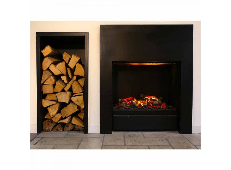 Freestanding electric fireplace Newport Viadurini