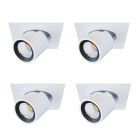 Photoprojector Ceiling Lamp in White or Black Aluminum 4 Pieces - Etruscan Viadurini