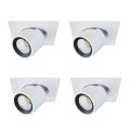 Led Projector Ceiling Lamp in White or Black Aluminum 4 Pieces - Etruscan