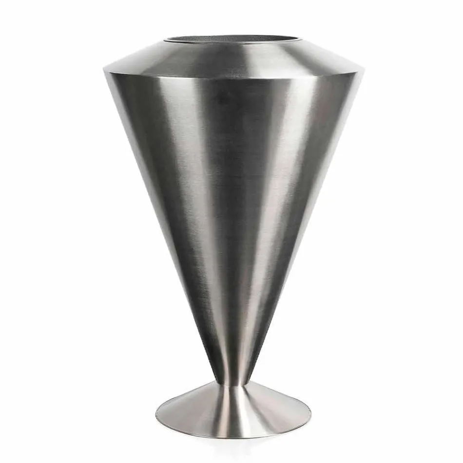 Modern Floor Frappeuse in Steel Satin Finish Made in Italy - Astana Viadurini