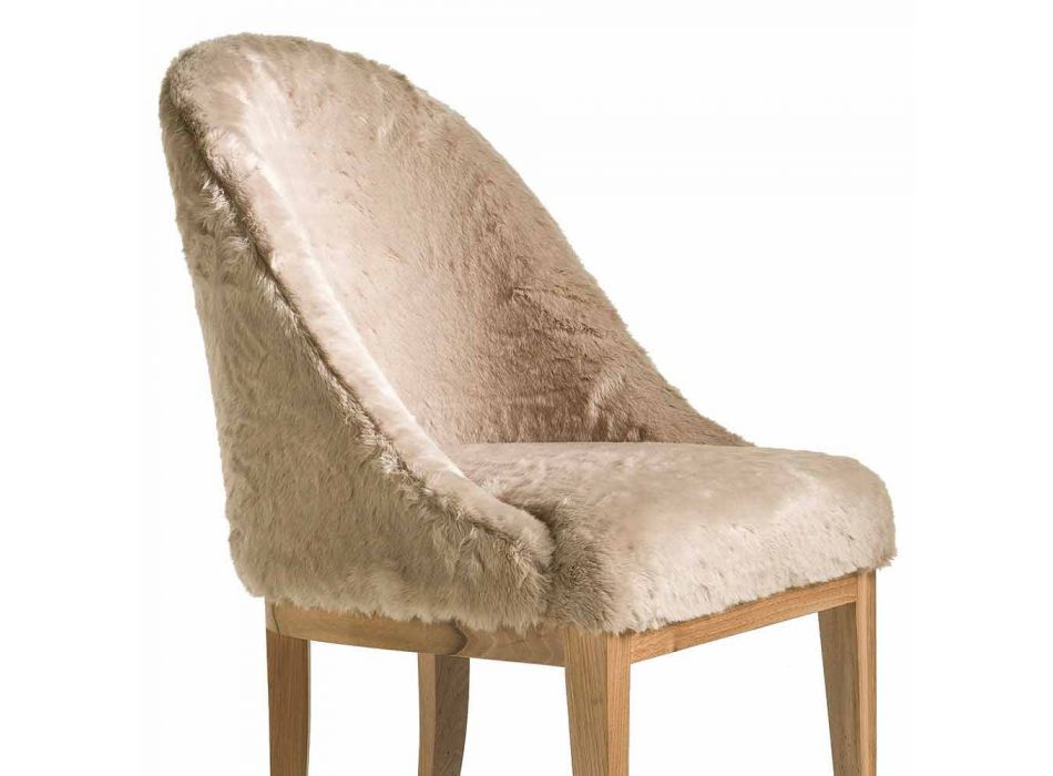 Fratelli Boffi Albertine modern armchair upholstered in faux fur Viadurini