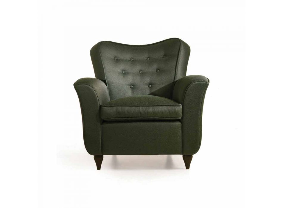 Fratelli Boffi Leonie padded design armchair, quilted backrest Viadurini