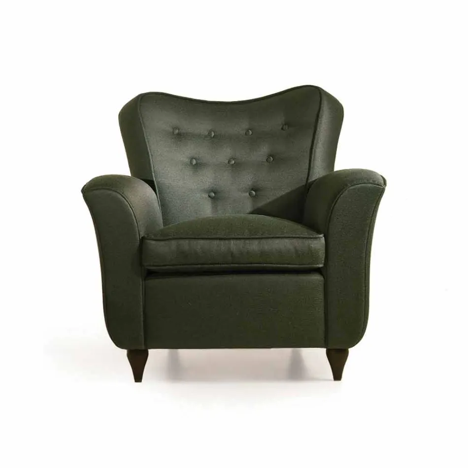 Fratelli Boffi Leonie padded design armchair, quilted backrest Viadurini