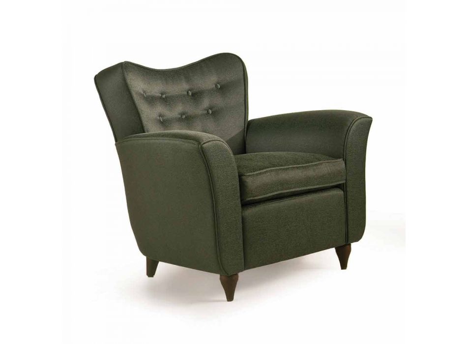 Fratelli Boffi Leonie padded design armchair, quilted backrest Viadurini