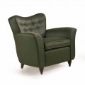 Fratelli Boffi Leonie modern design armchair with quilted backrest
