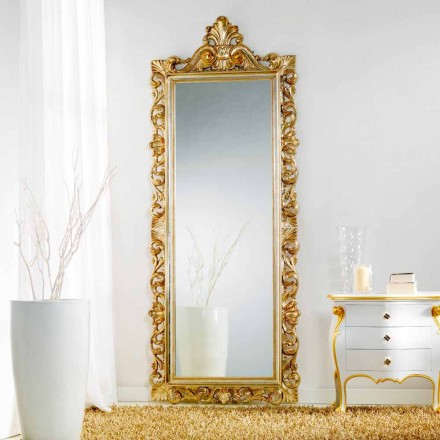 Large floor / wall mirror with a classic Tiara design, 86x220 cm Viadurini