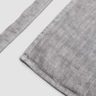 Anthracite Gray Linen Kitchen Apron Low Model with Pocket - Flick Viadurini