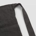 Black Linen Kitchen Apron with Crystals Low Model with Pocket - Click Viadurini