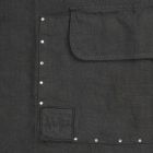 Black Linen Kitchen Apron with Crystals Low Model with Pocket - Click Viadurini