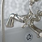 Classic Bathtub Groupset with Brass Hand Shower Made in Italy - Ercolina Viadurini