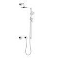 2-Way Shower Group with Rosette and Round or Square sliding rail - Kristio