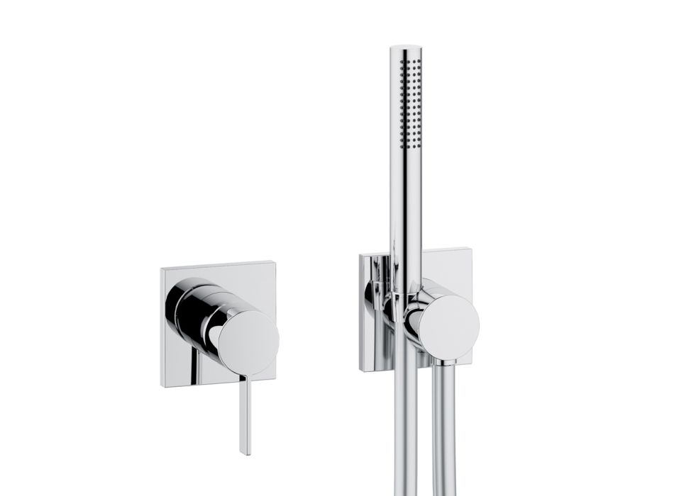 2-Way Shower Group Showerhead and Hand Shower Round or Square Rosette - Imperio
