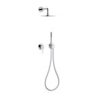 2-Way Shower Group Showerhead and Hand Shower Round or Square Rosette - Imperio Viadurini