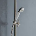 Classic Duplex Shower Group in Brass with 3 Sizes Shower Head - Ercolina Viadurini