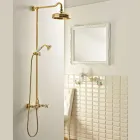Shower Group with Slide Rail in Vintage Brass, Made in Italy – Katerina Viadurini