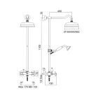 Shower Group with Slide Rail in Vintage Brass, Made in Italy – Katerina Viadurini