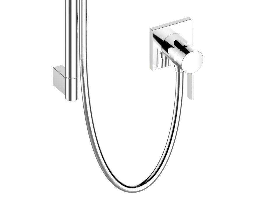 Sliding Shower Group in Chrome-Plated Brass Single-lever Mixer - Euka Viadurini