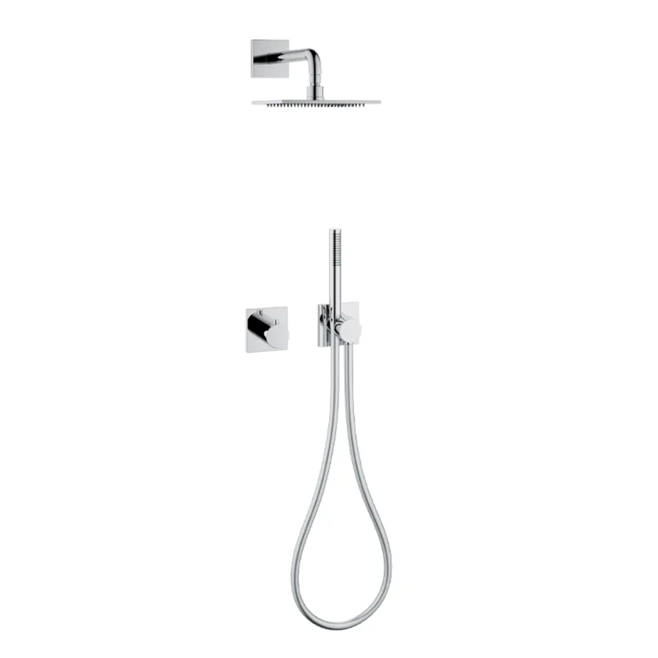 Shower Head and Hand Shower Group with Round or Square Rosette - Kristio Viadurini