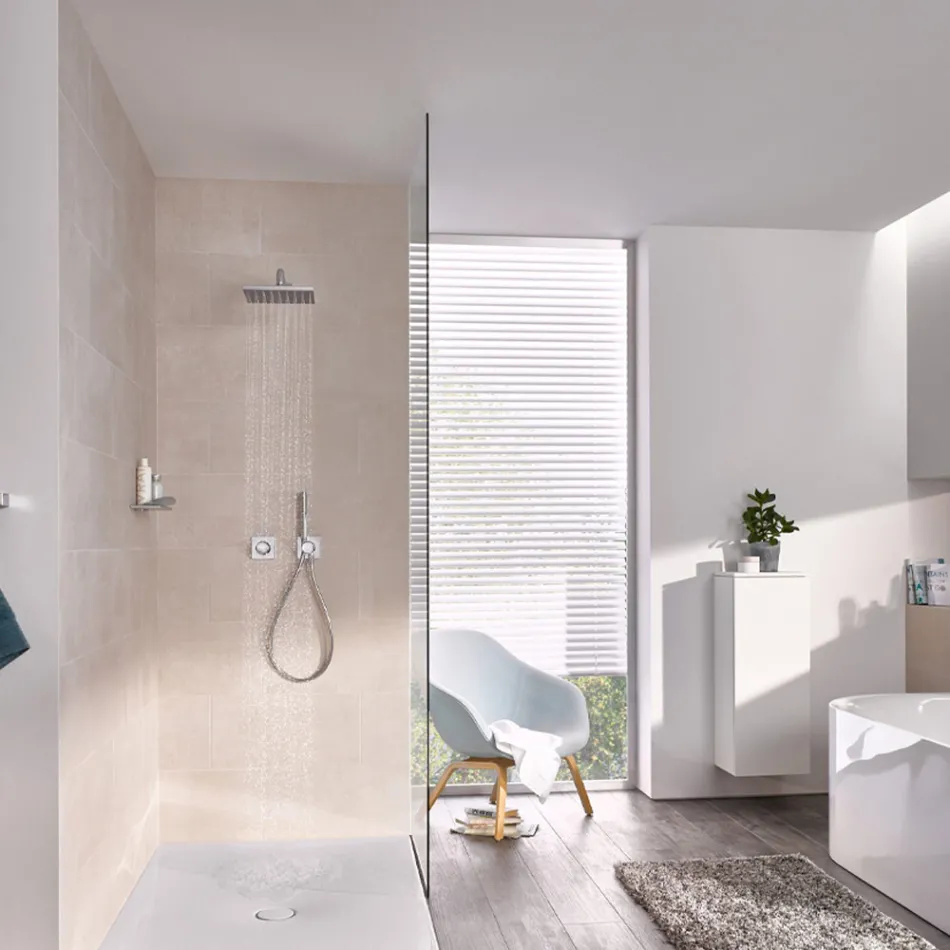 Shower Head and Hand Shower Group with Round or Square Rosette - Kristio Viadurini