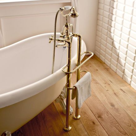 Vintage Design Floor Bath Group in Brass Made in Italy – Katerina Viadurini