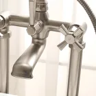 Made in Italy Brass Floor Bathtub Group, Vintage Style - Silvana Viadurini