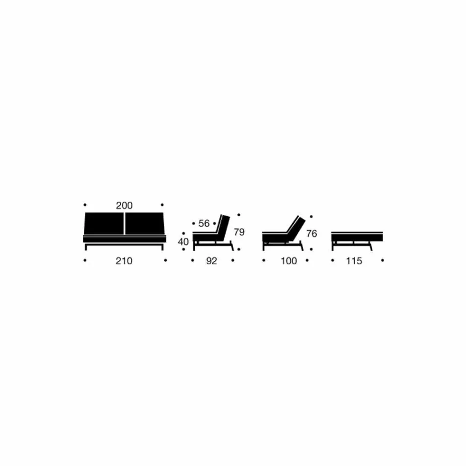 Innovation sofa bed adjustable in 3 positions Dublexo Viadurini