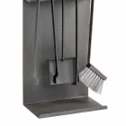 Set of 4 Black Steel Tools for the Fireplace Made in Italy - Rachel Viadurini