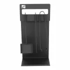 Set of Design Tools for Fireplace in Black Steel Made in Italy - Ostro Viadurini