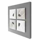 White and Gray Modern Design Decorative Wall Installation - Bossy Viadurini