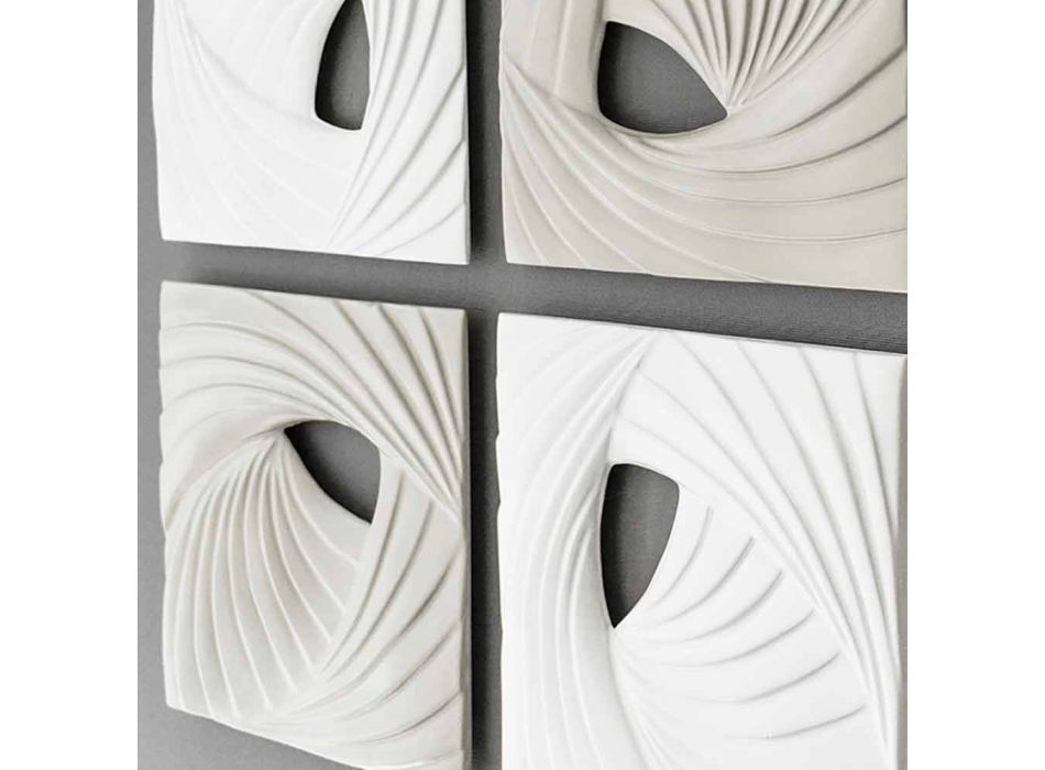 White and Gray Modern Design Decorative Wall Installation - Bossy Viadurini