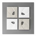 White and Gray Modern Design Decorative Wall Installation - Bossy