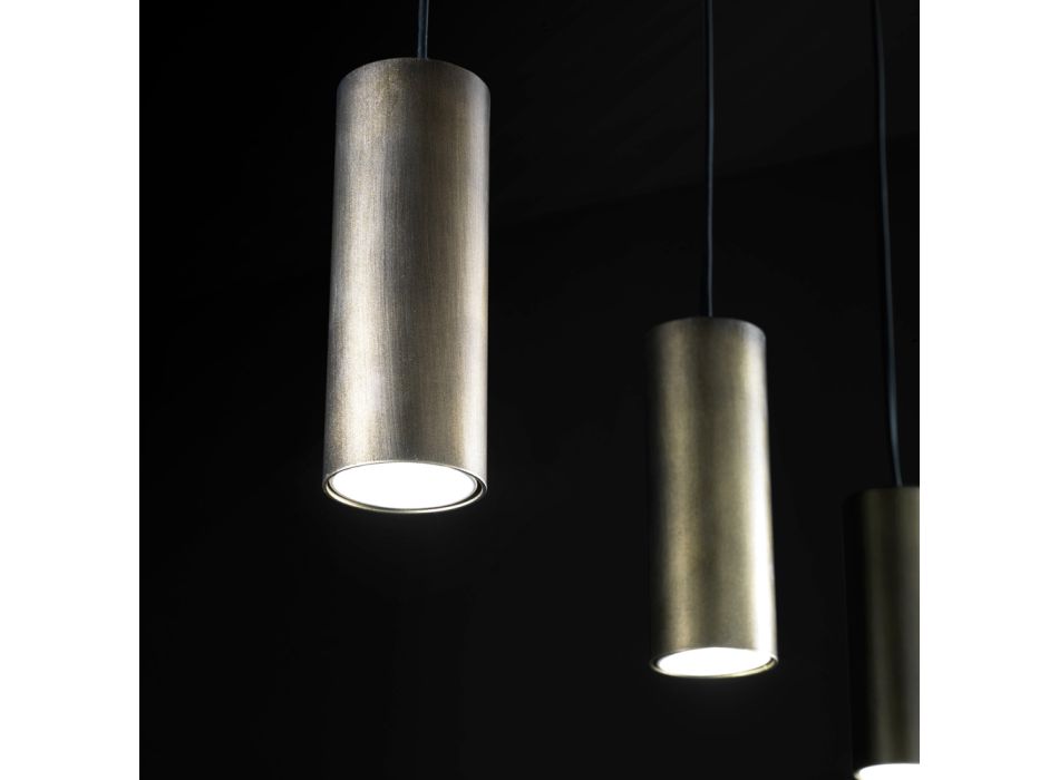 5 Pendant Lamp in Metal Made in Italy - Read Viadurini