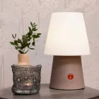 Rechargeable LED Lamp in Colored Plastic for Indoor or Outdoor - Fungostar Viadurini