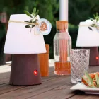 Rechargeable LED Lamp in Colored Plastic for Indoor or Outdoor - Fungostar Viadurini