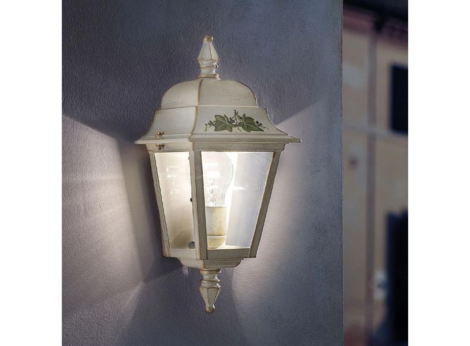 Classic Hand Decorated Aluminum Outdoor Wall Lamp - Gorizia Viadurini
