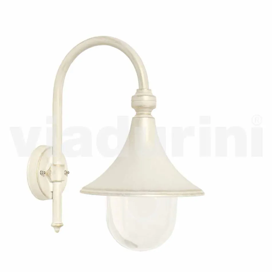 White aluminum wall lamp made in Italy, Anusca Viadurini