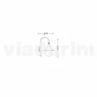 White aluminum wall lamp made in Italy, Anusca Viadurini