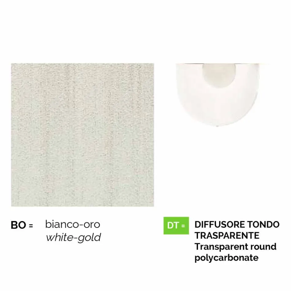 White aluminum wall lamp made in Italy, Anusca Viadurini