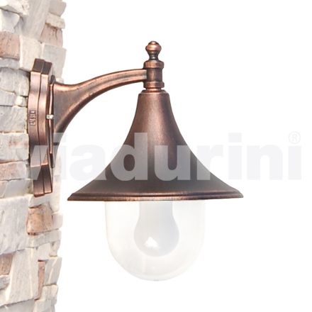 Garden wall lamp in die-cast aluminum made in Italy, Anusca Viadurini
